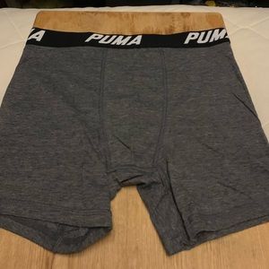 Men’s Gray Puma Polyester and Cotton Boxer Briefs